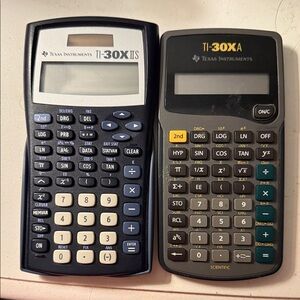 Lot 2 TI-30X II S & TI-30XA Scientific Calculator Tested - Working